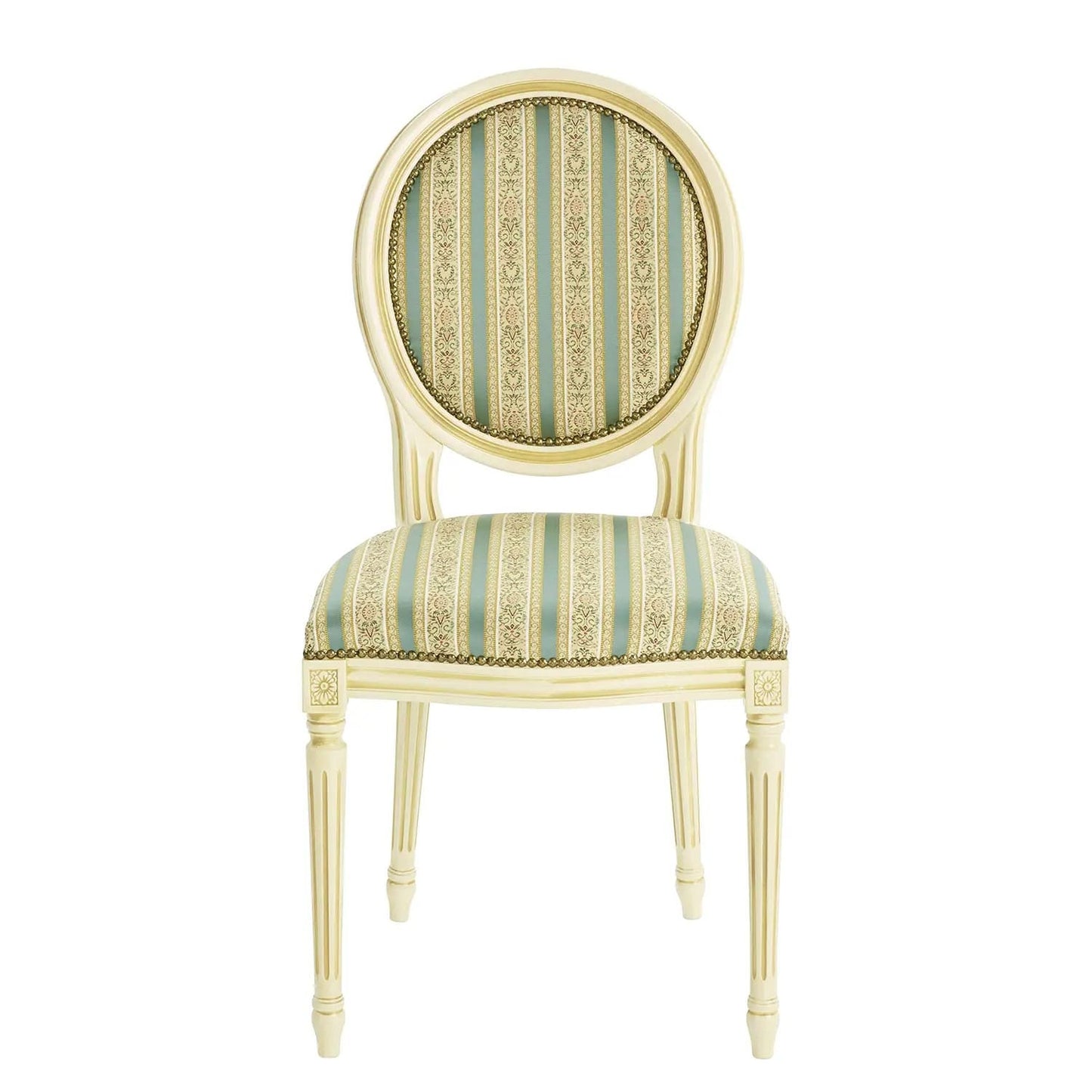 chaise louis xvi medaillon bois et tissu