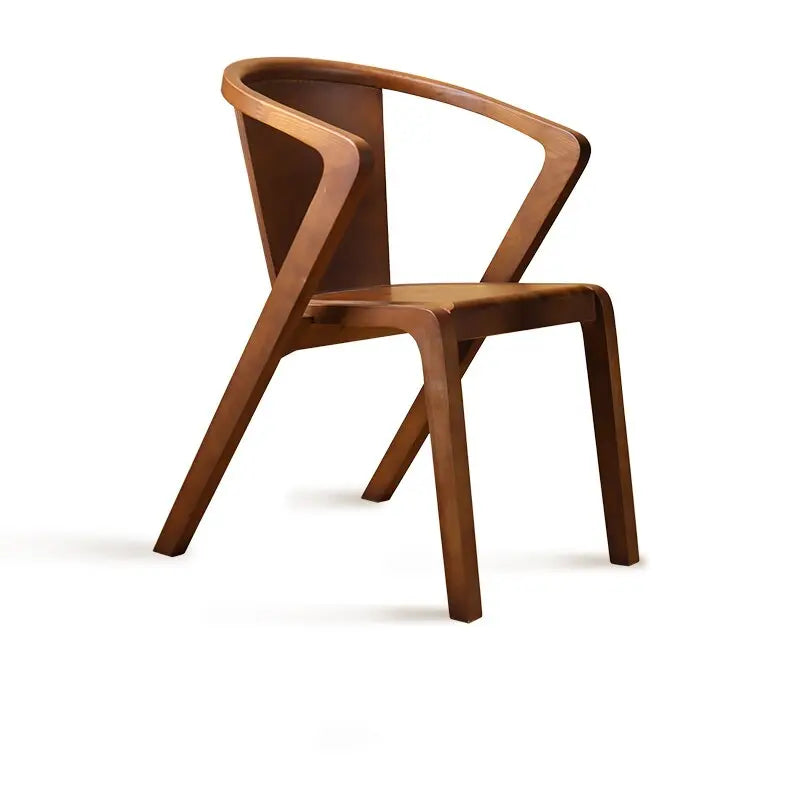 Chaise design de salle à manger en bois brossé
