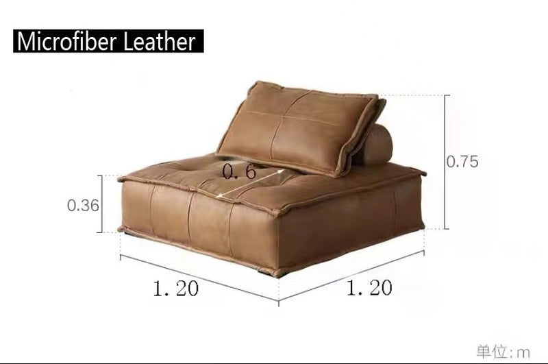 Canapé modulable tissu avec bordure surpiquée