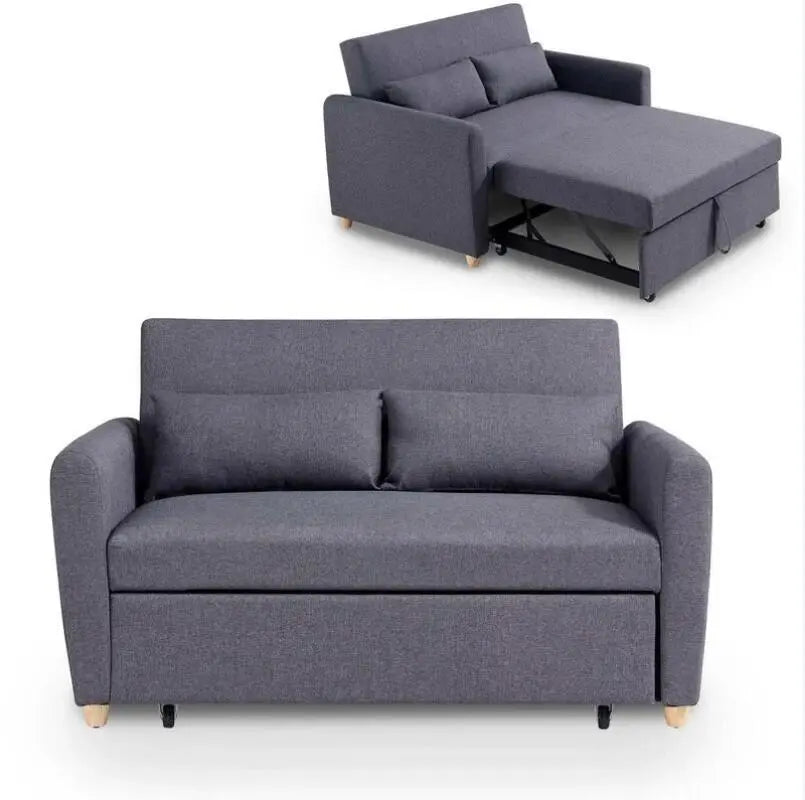 Canapé lit deux places de style scandinave en tissu