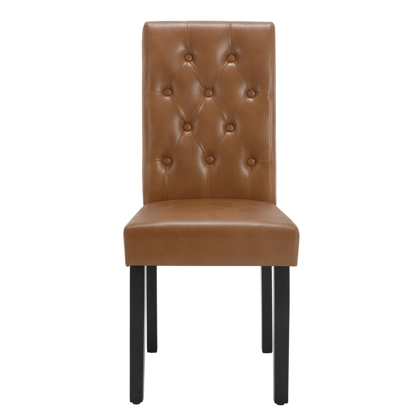 Chaise vintage salle à manger similicuir capitonné