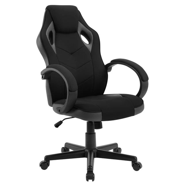 Fauteuil gamin noir et gris