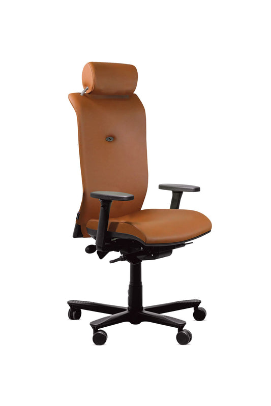 Chaise de bureau ergonomique professionnel en cuir STONG AUGUSTE