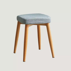 Tabouret scandinave avec assise carrée en tissus