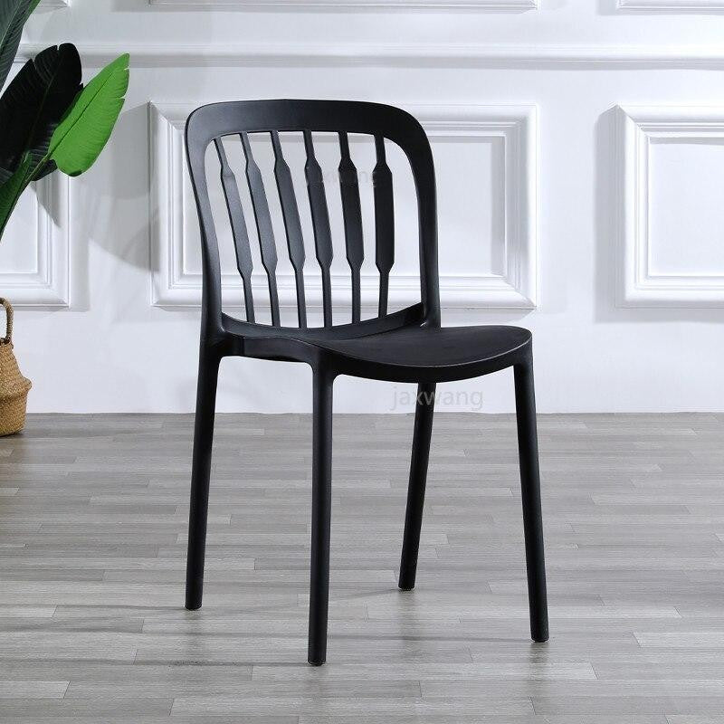 Chaise design en plastique à dossier large style touche de piano