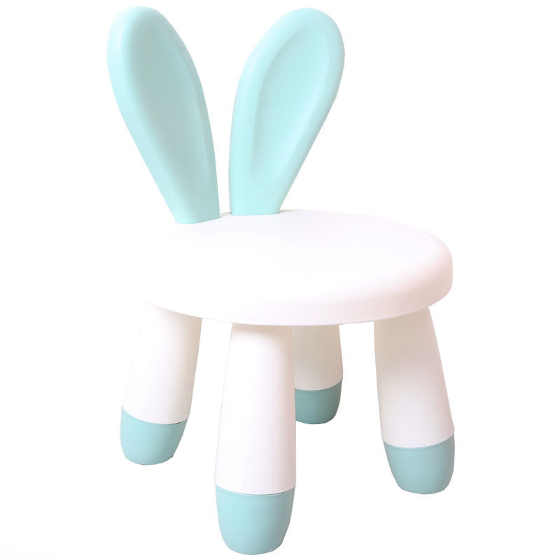 Tabouret enfant en plastique avec dossier en forme d'oreilles