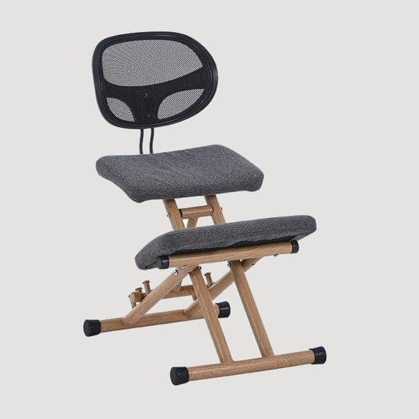 Tabouret ergonomique bureau avec dossier et repose genoux