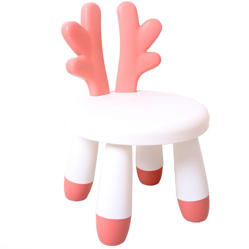 Tabouret enfant en plastique avec dossier en forme d'oreilles