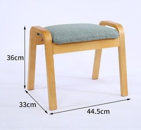 Banc scandinave individuel superposable en tissus et bois