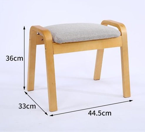 Banc scandinave individuel superposable en tissus et bois
