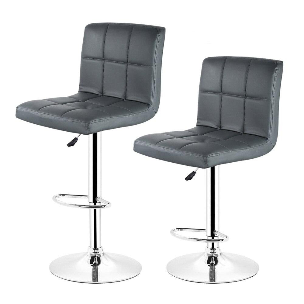 chaise de bar reglable similicuir grise