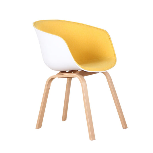 Chaise scandinave moderne en plastique bicolore (lot de 2)