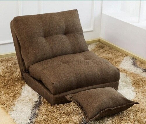 Transat pliable d'appoint en tissu avec coussin