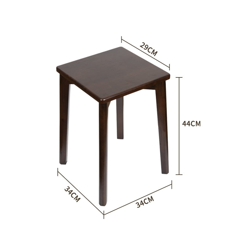 Tabouret scandinave en bois minimaliste encastrable