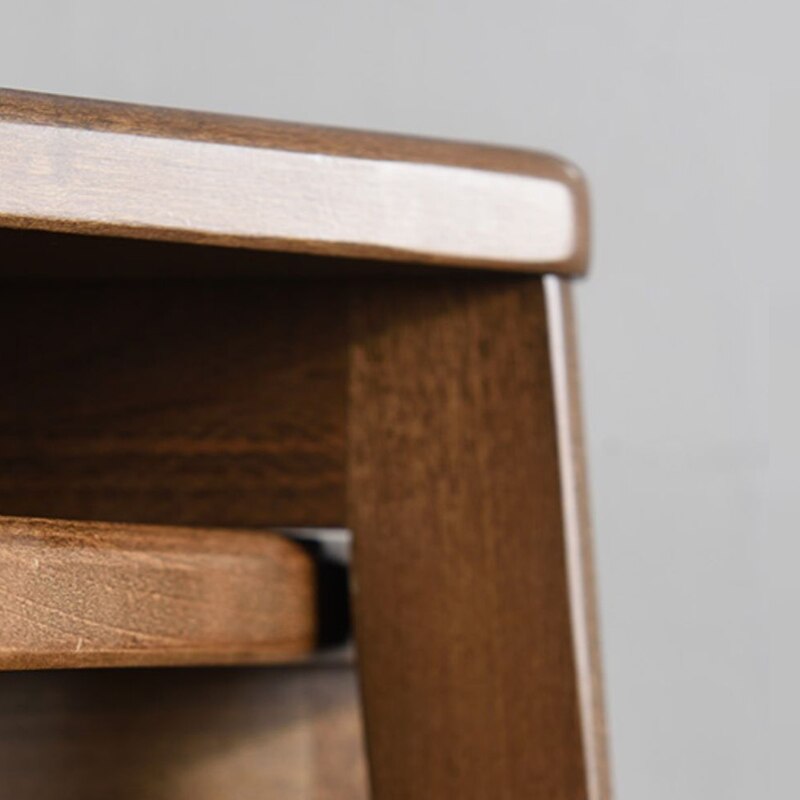 Tabouret scandinave en bois minimaliste encastrable
