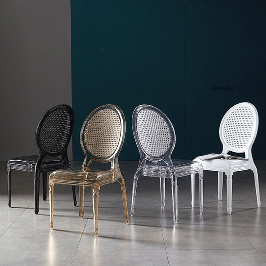 Chaise médaillon design de style époque en résine