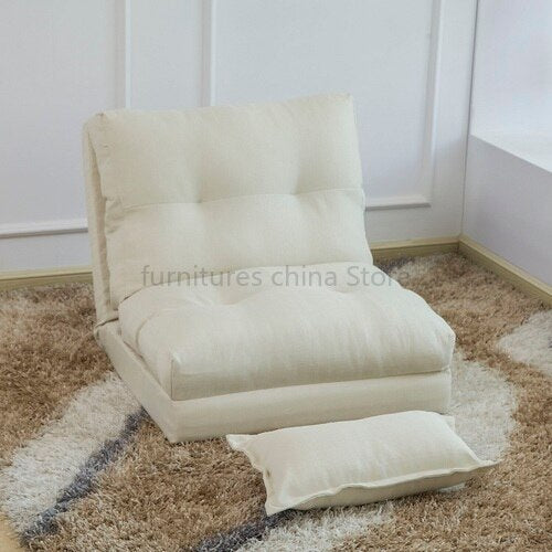 Transat pliable d'appoint en tissu avec coussin