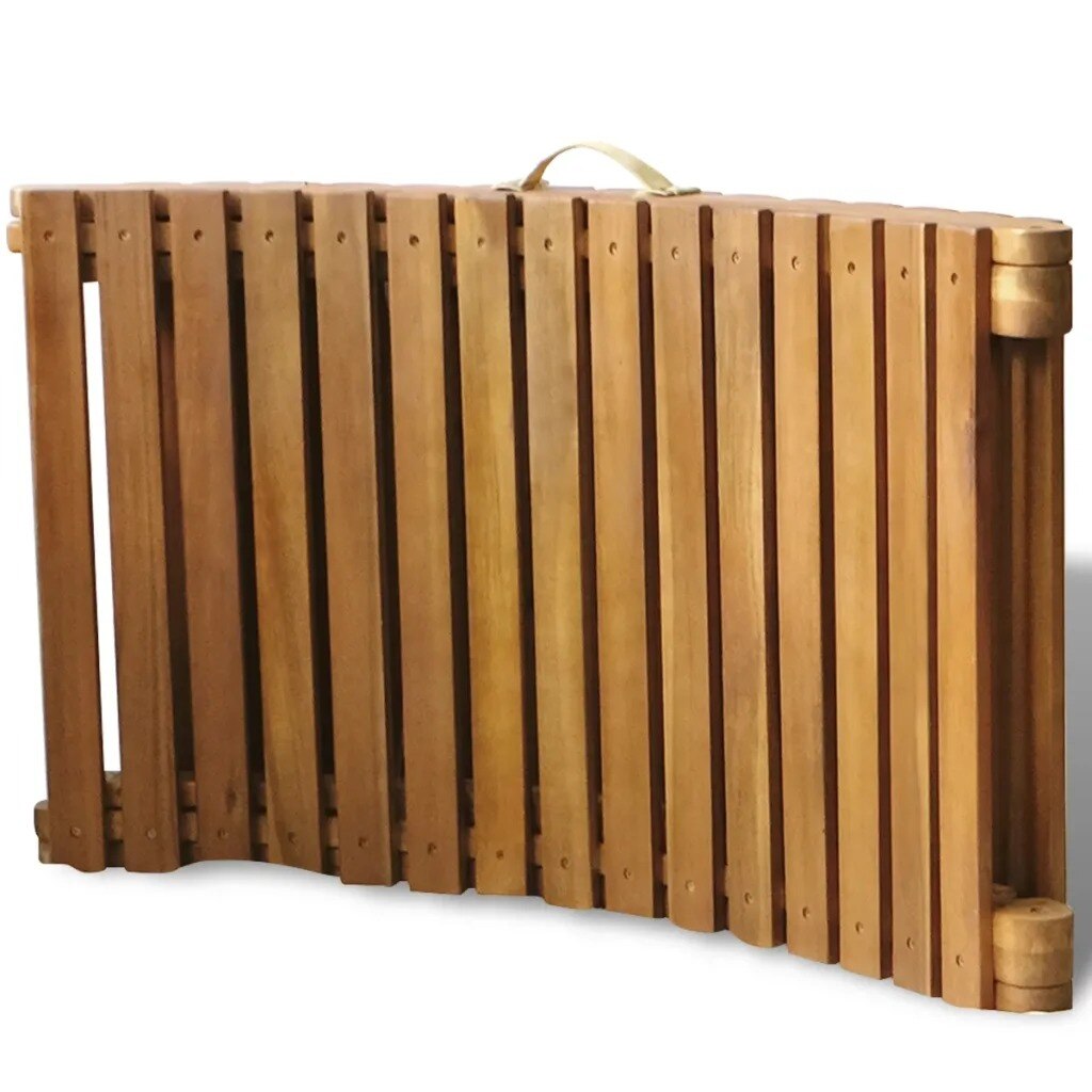Chaise longue ergonomique en bois d’acacia