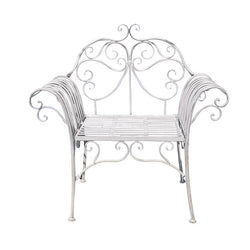 chaise en métal blanc de style romantique 