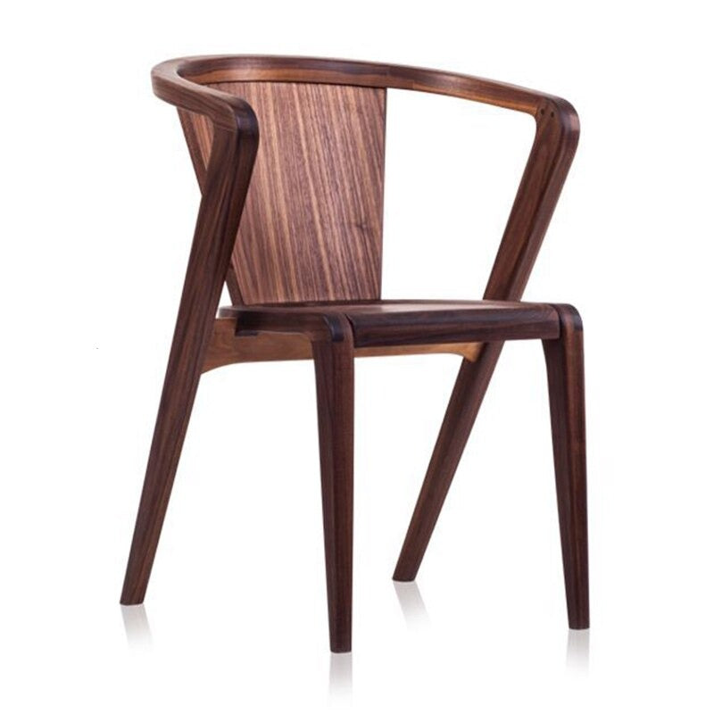 Chaise design de salle à manger en bois brossé