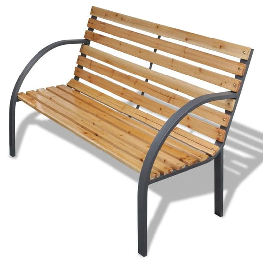 Banc en bois et aluminium