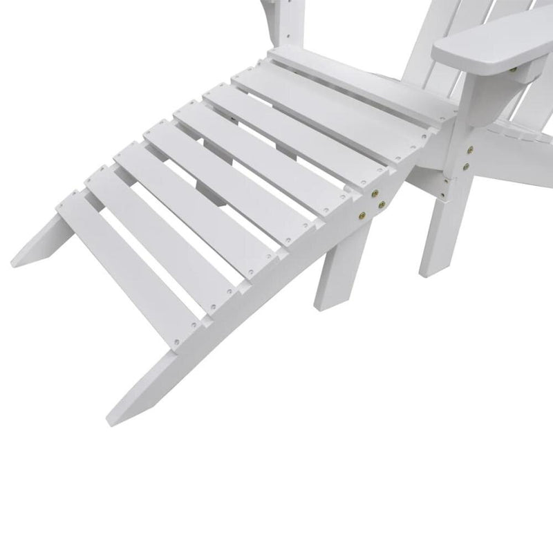 Chaise longue en bois blanc avec accoudoirs
