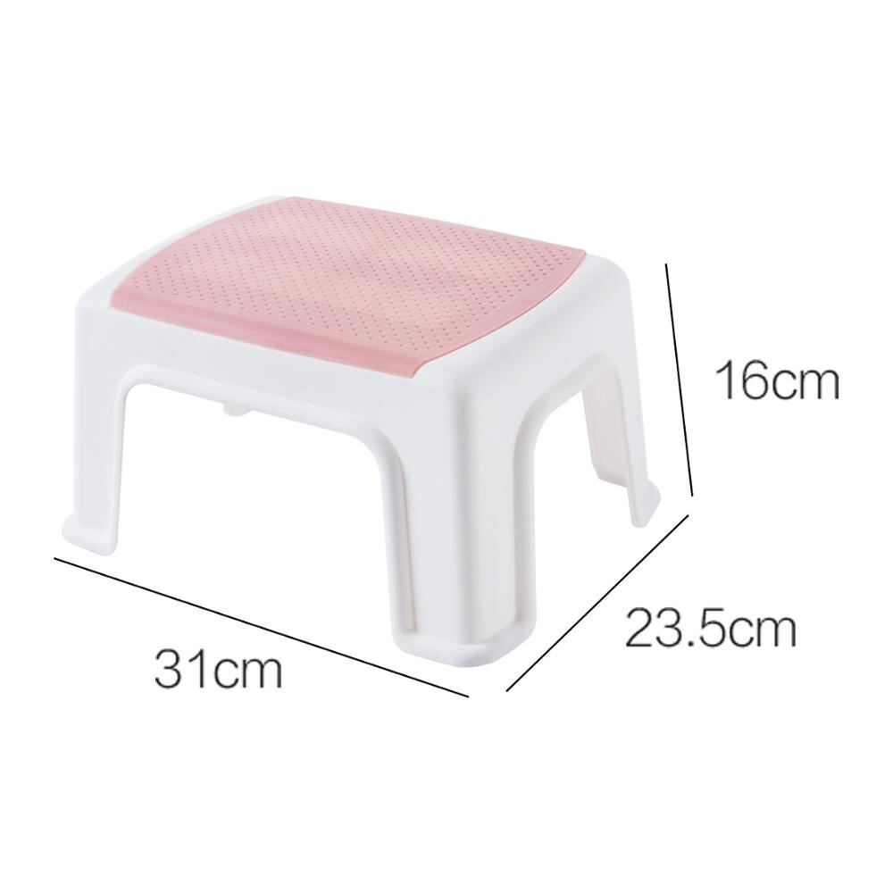Tabouret enfant en plastique blanc avec assise anti dérapante