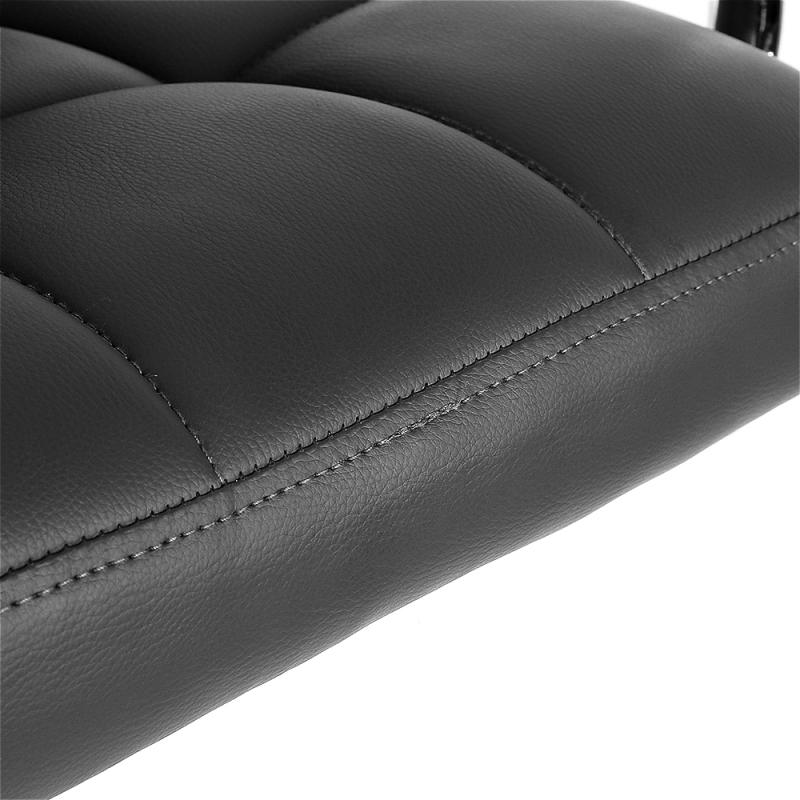 Chaise de bar avec accoudoirs et assise matelassée sur pied central en inox par lot de 2