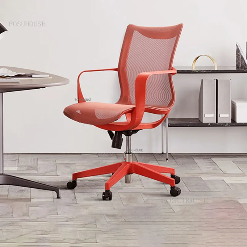 Chaise de bureau ergonomique ajustable avec accoudoirs et assise textilène