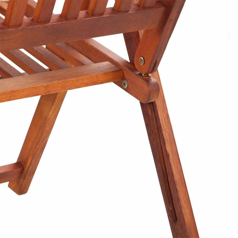 Chaise pliable de jardin en bois vernis (lot de 2)