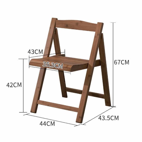 Chaise pliable minimaliste en bois traité