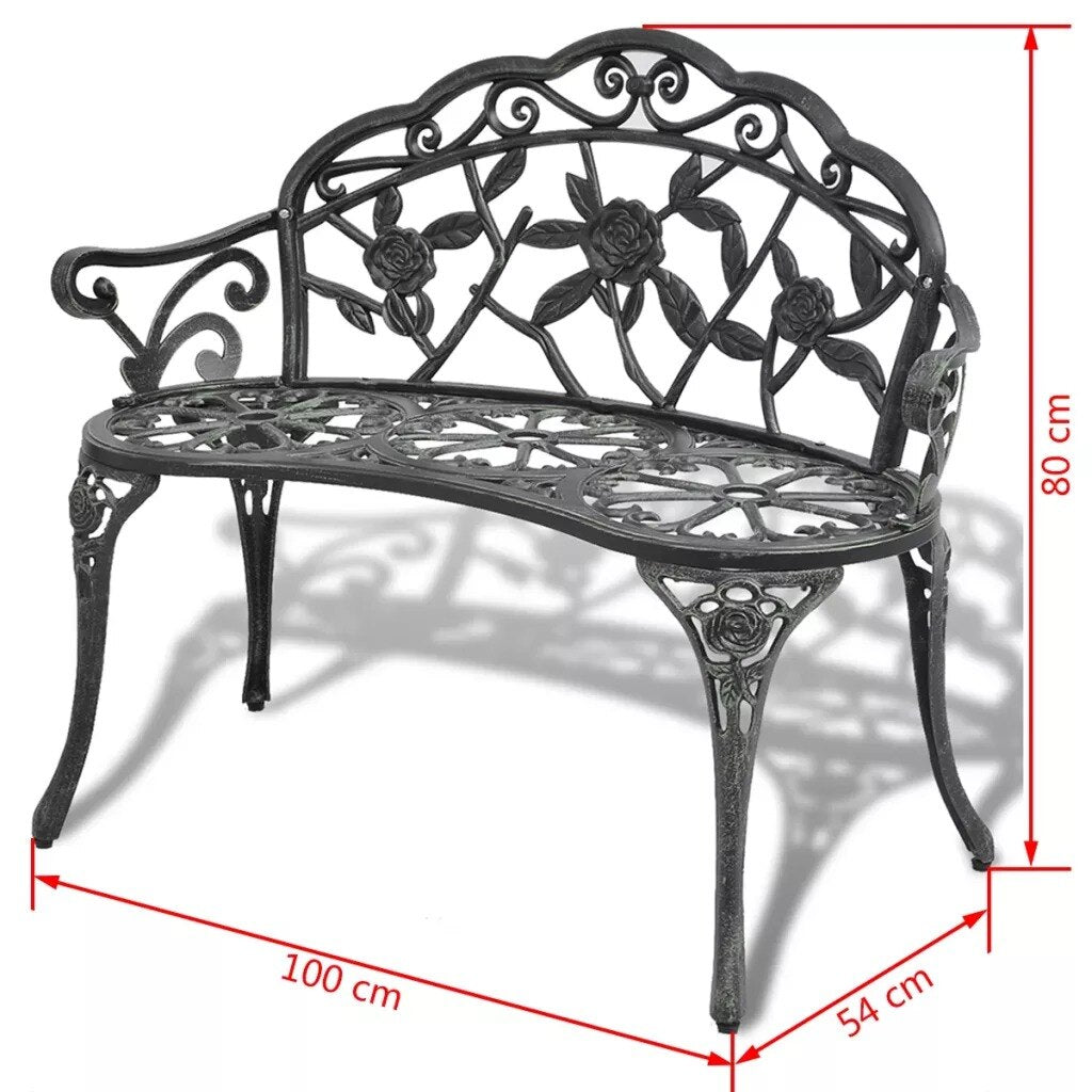 Banc industriel de style romantique en fer