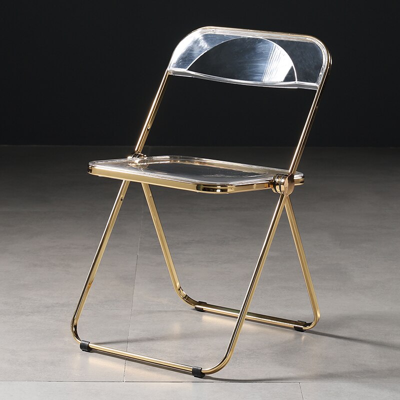 Chaise pliable moderne en plastique et métal