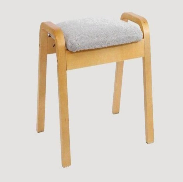 banc scandinave une place en tissus gris