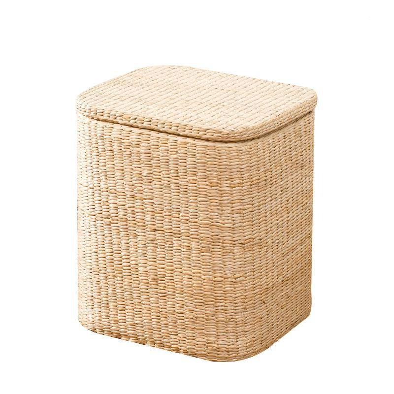 Tabouret en rotin avec rangement