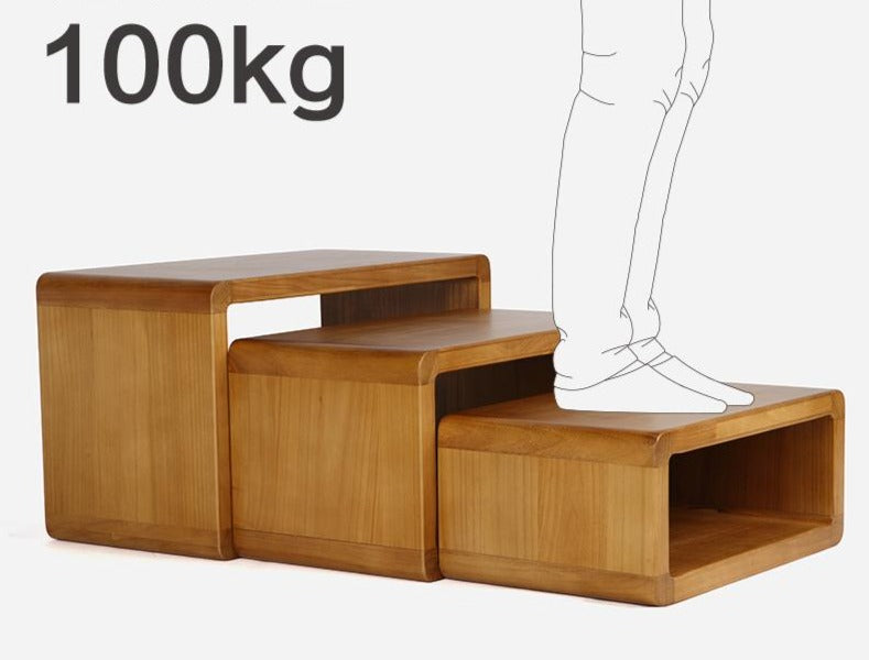Bancs scandinaves encastrables en bois massif