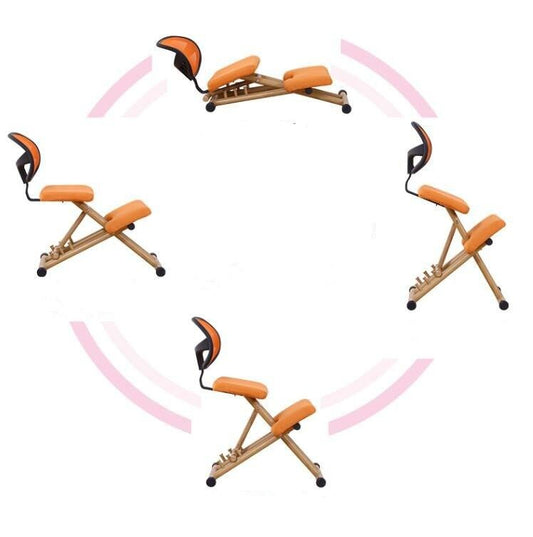 Tabouret ergonomique bureau avec dossier et repose genoux