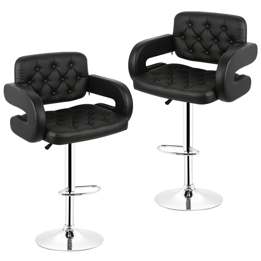 Chaise de bar de style fauteuil avec son assise capitonnée