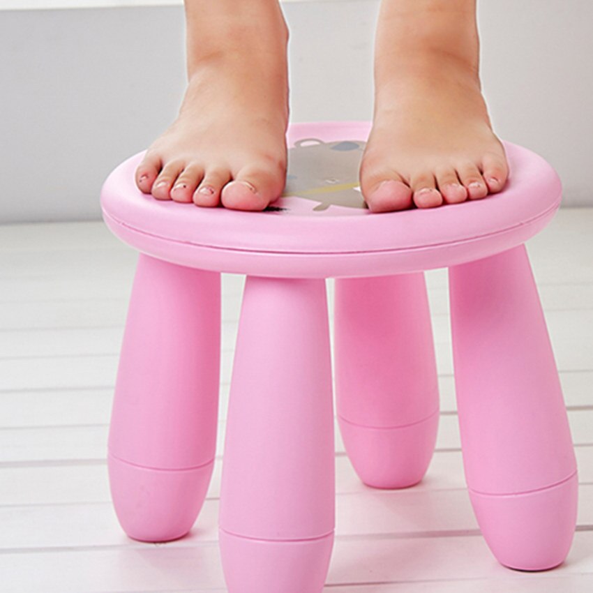 Tabouret enfant en plastique avec motif animalier