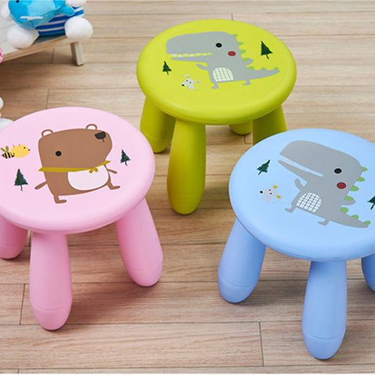 Tabouret enfant en plastique avec motif animalier
