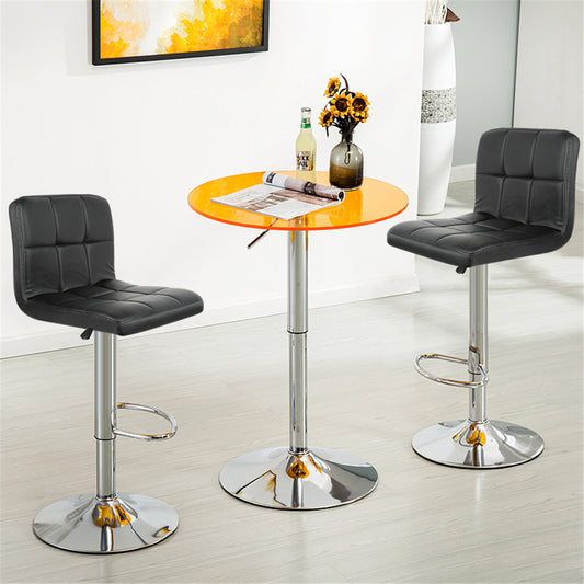 chaise de bar reglable similicuir et métal