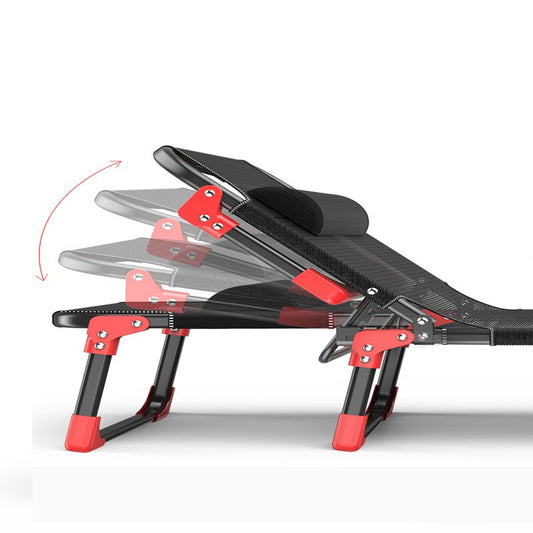 Transat pliable en aluminium et toile multiple positions