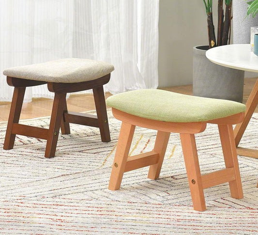 Tabouret scandinave de style Ottoman avec assise rectangulaire