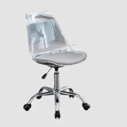 Chaise de bureau confortable rotative et design transparente
