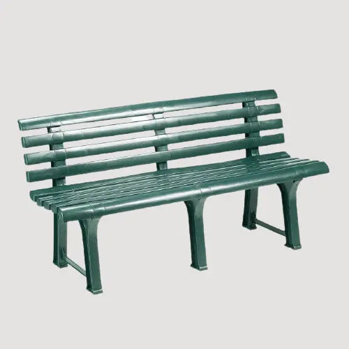 Banc de jardin en plastique vert