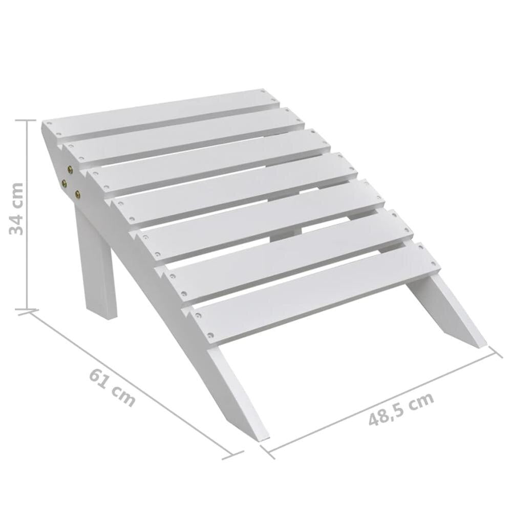 Chaise longue en bois blanc avec accoudoirs