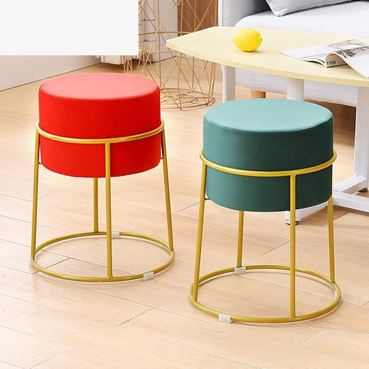 Tabouret design avec assise ronde et cadre en métal