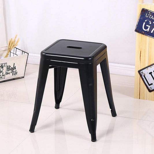 Tabouret vintage industriel en métal noir