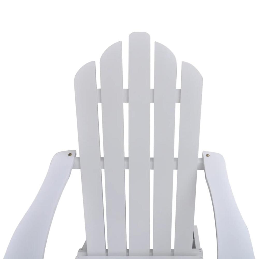 Chaise longue en bois blanc avec accoudoirs