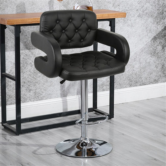 Chaise de bar de style fauteuil avec son assise capitonnée